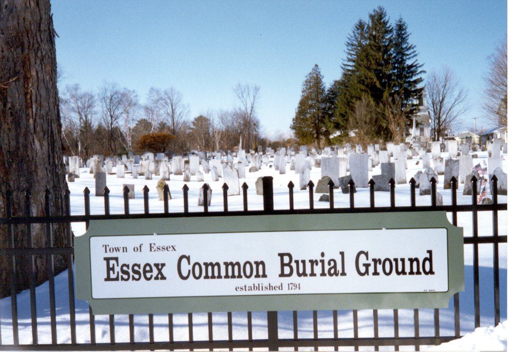 Essex Common Burial Ground in Snow